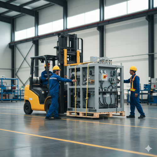 Movimentação de geradores de oxi-hidrogênio com empilhadeira- como fazer?